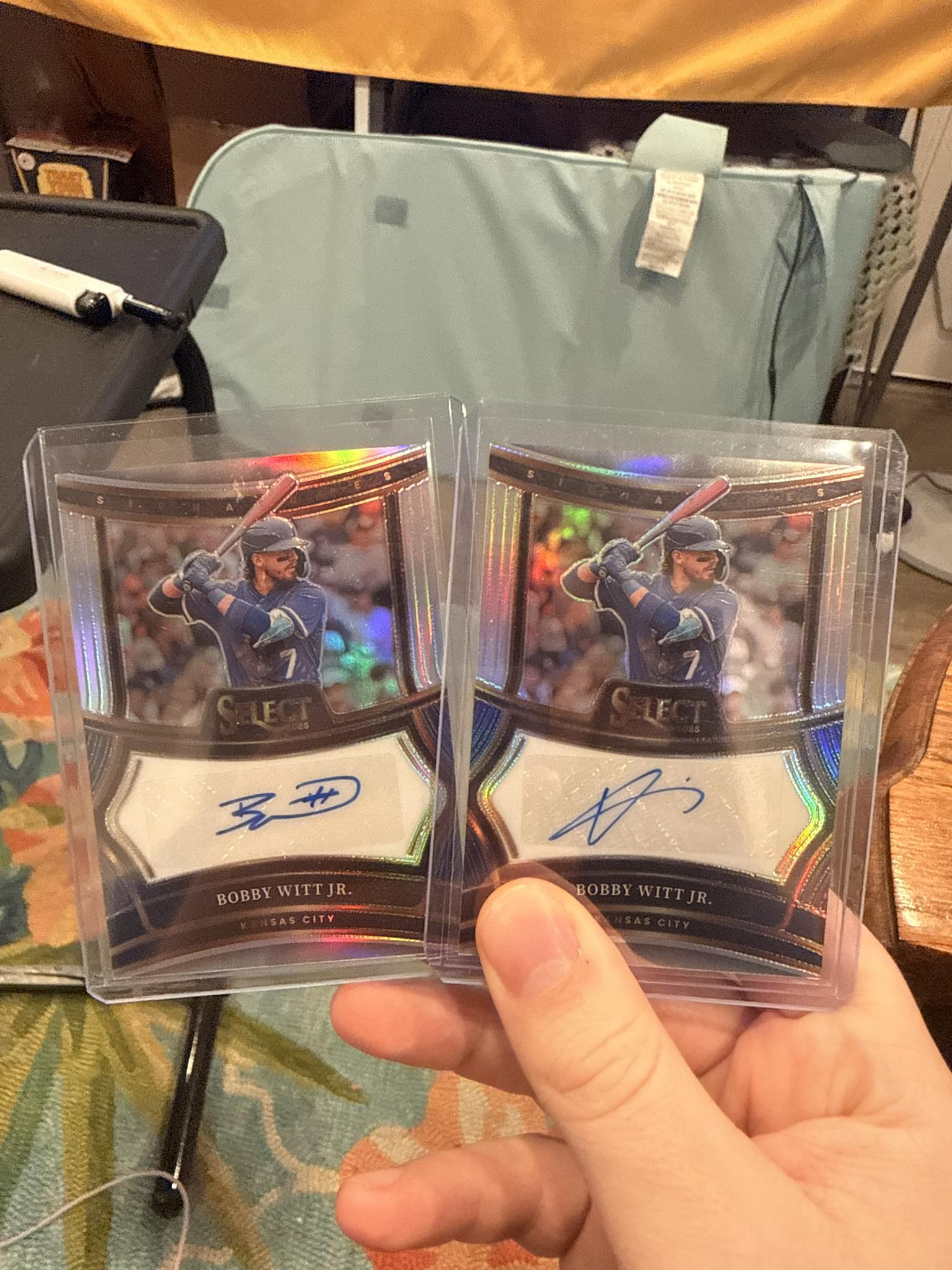 Whose autograph is on the 2025 Panini Select Bobby Witt Jr card?