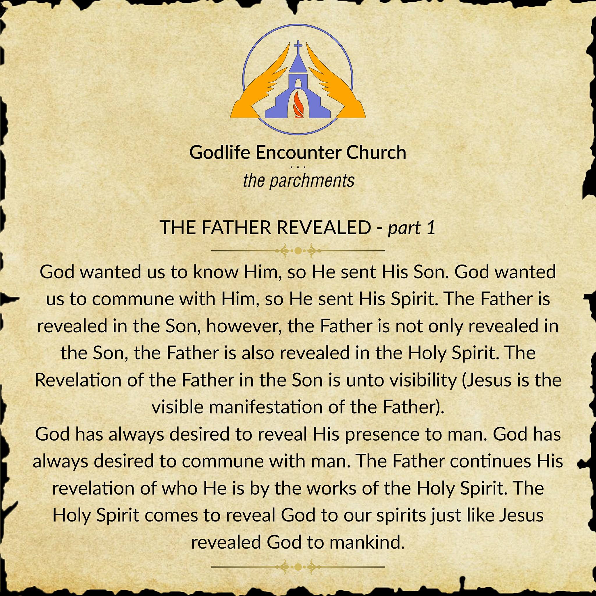 Jesus is the visible... - Godlife Encounter Church