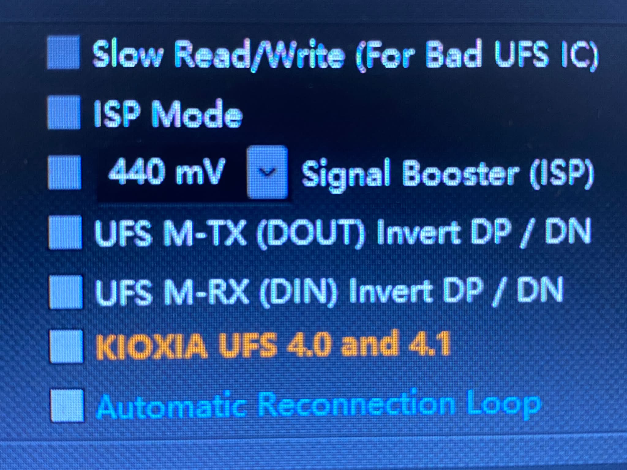 Hello help how do l reset write protection on kioxia ufs