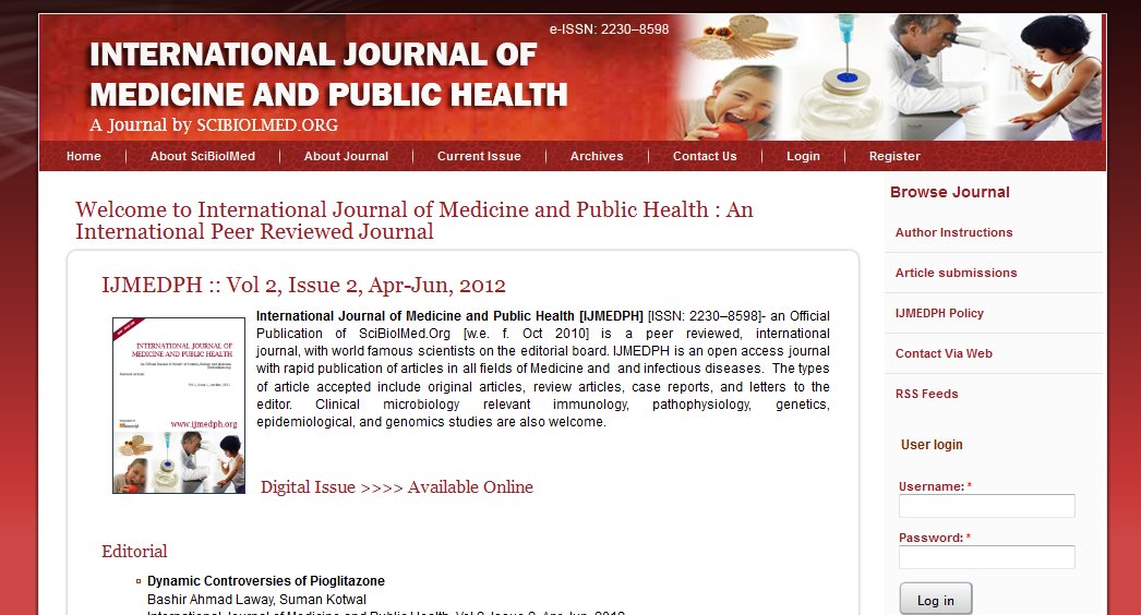 International Journal of Medicine and Public Health
