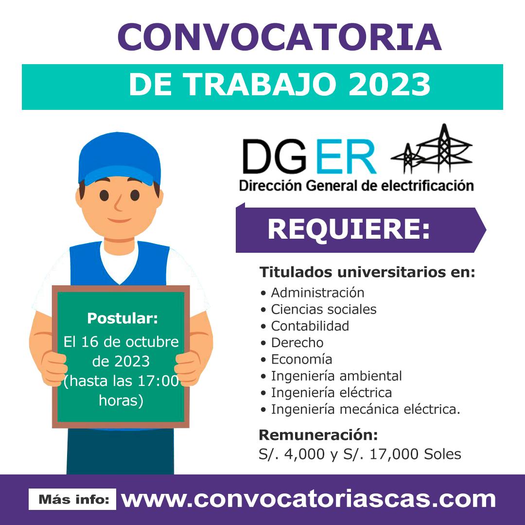 🗣📣🔎 ELECTRIFICACION RURAL(DGER) BUSCA NUEVO PERSONAL 🌎 Requisitos(link ...