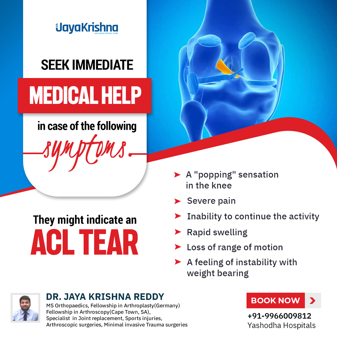 An ACL injury is a tear or... - Dr.Jaya Krishna Reddy T | Facebook