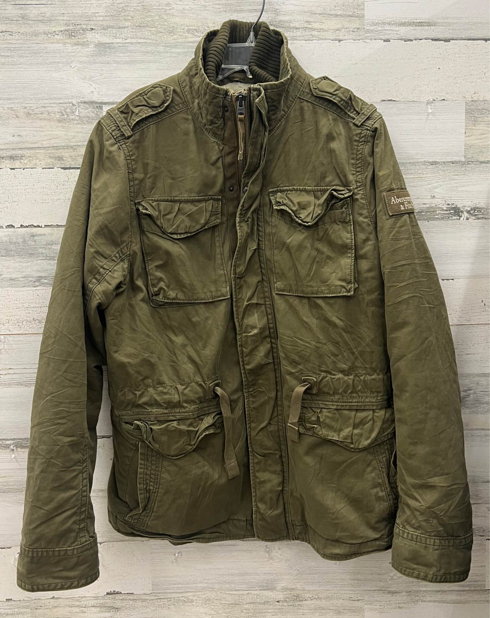 VTG Abercrombie & Fitch M-65 Military Jacket Mens XL Sherpa Lined 