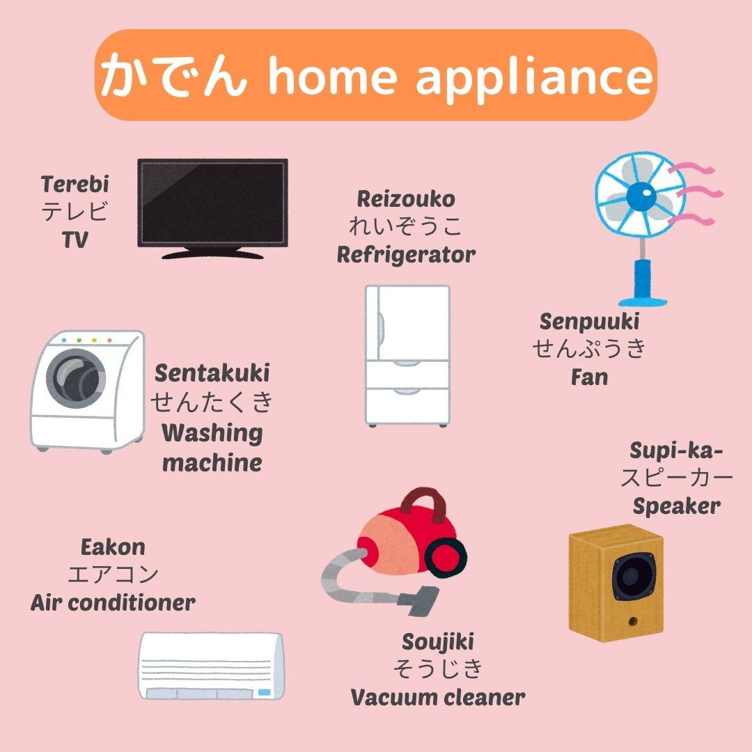Vocabulary related to home appliance #vocabulary *Cre: Human Yuka 