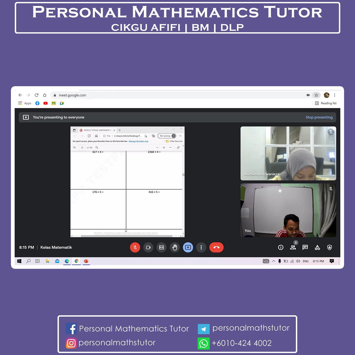 Personal Mathematics Tutor