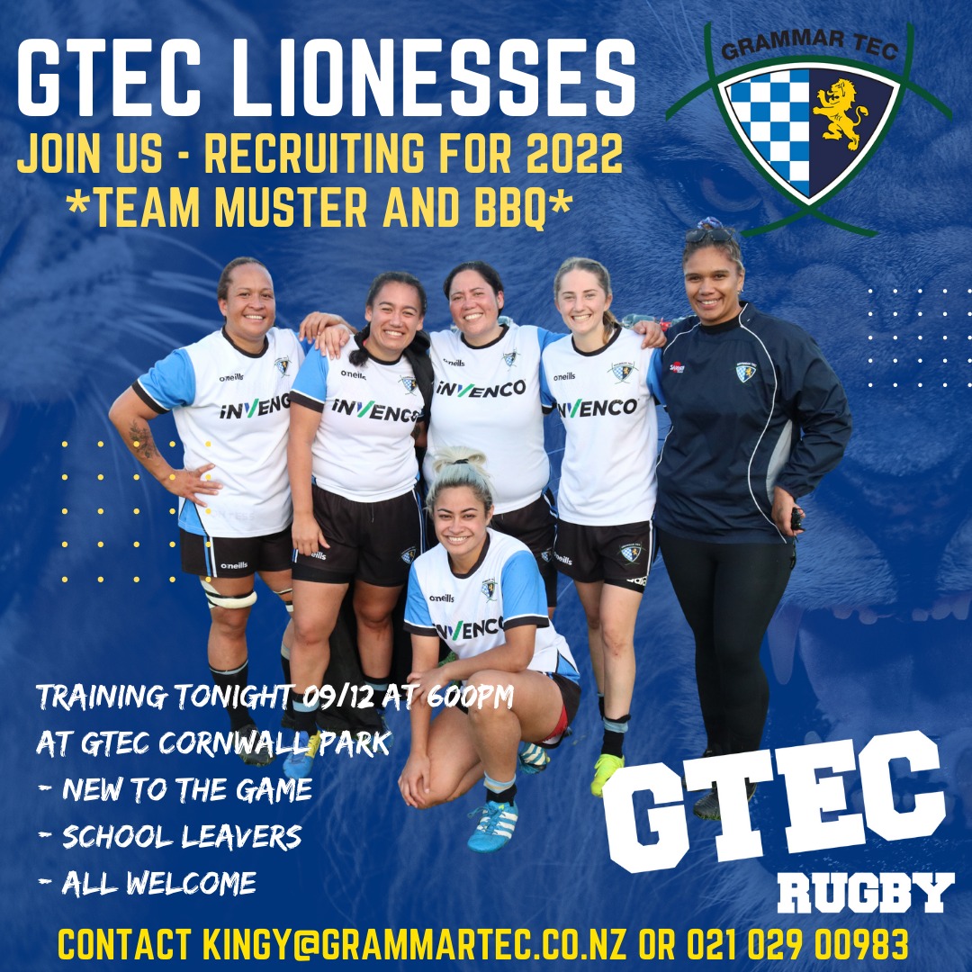 GTEC LIONESSES UPDATE... - Grammar TEC Rugby Club Inc.
