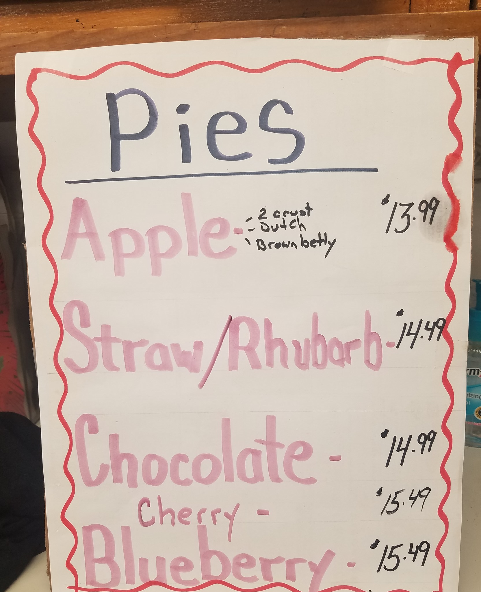 Lakeside Farms Cider Mill Home Ballston Lake, New York Menu