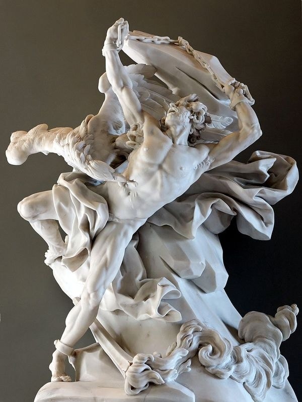 1926年『牧神の接吻』Andre-Pierre LUPLAC 真作 裏面密閉 Prometheus Sculpture by Nicolas-Sébastien Adam at the Louvre Museum