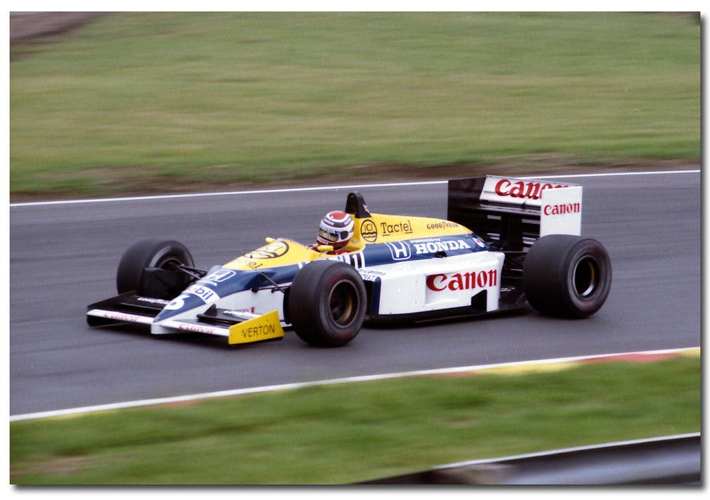 Nelson Piquet at Williams FW11 Honda turbo - British Grand Prix