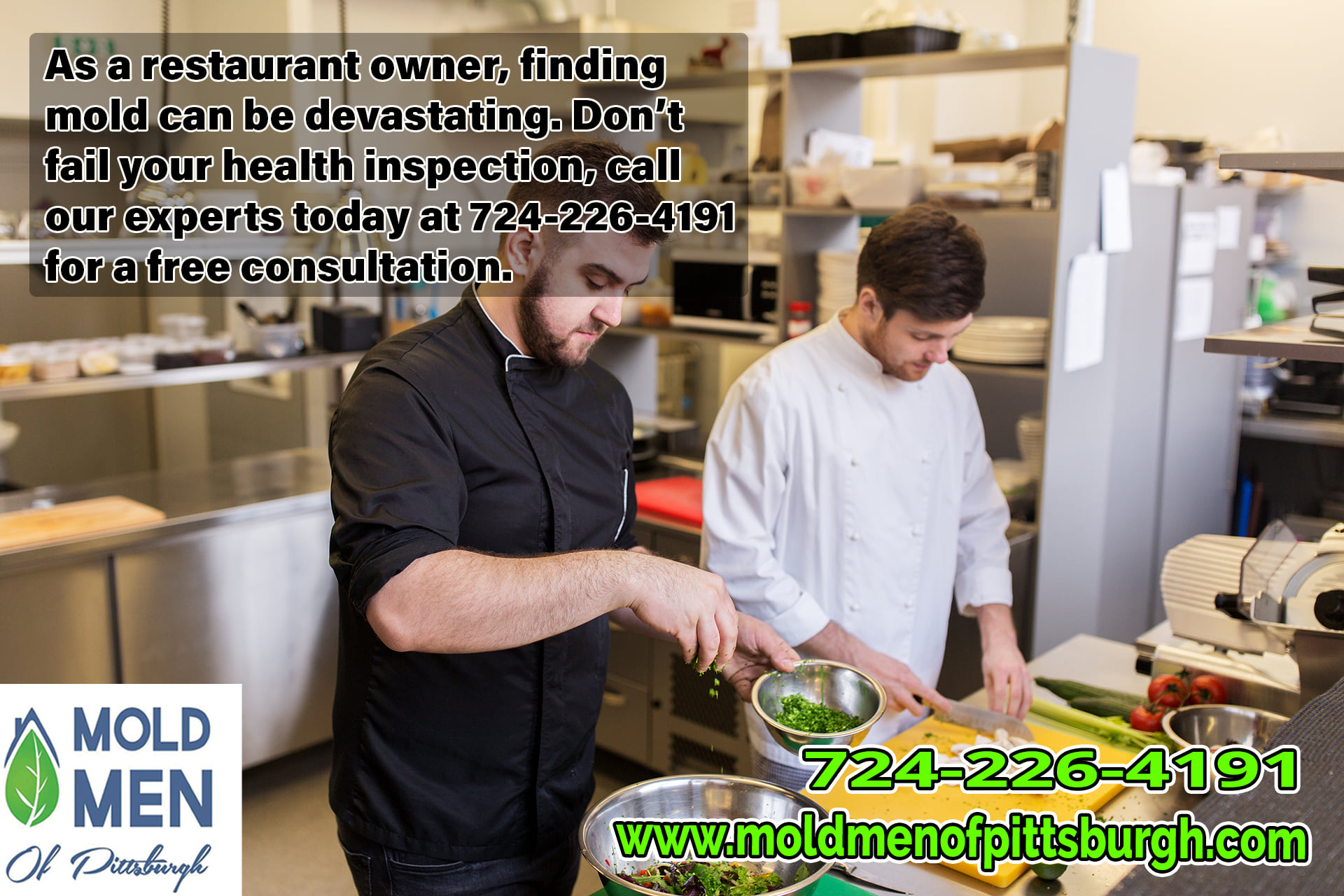 A restaurant kitchen is the... - Mold Men of Pittsburgh