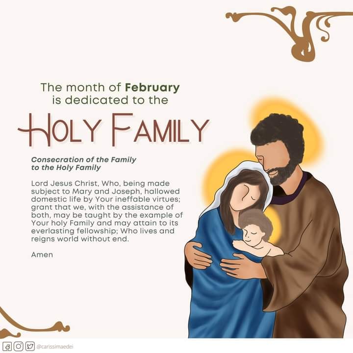 Colegio - FEBRUARY | Month of the Holy Family The month of February is ...