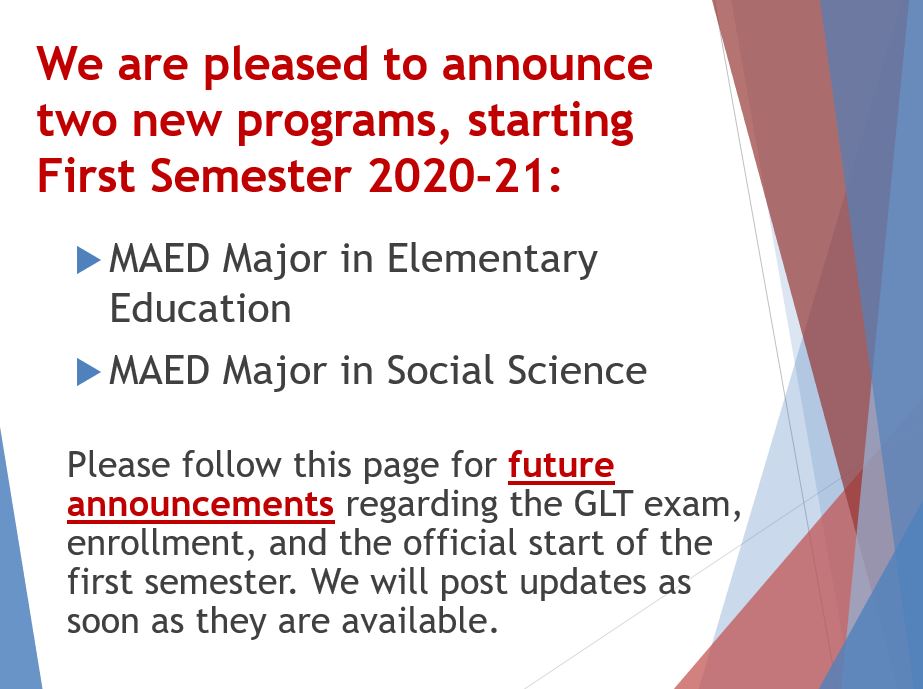 USM Graduate School - We are pleased to announce two new programs ...