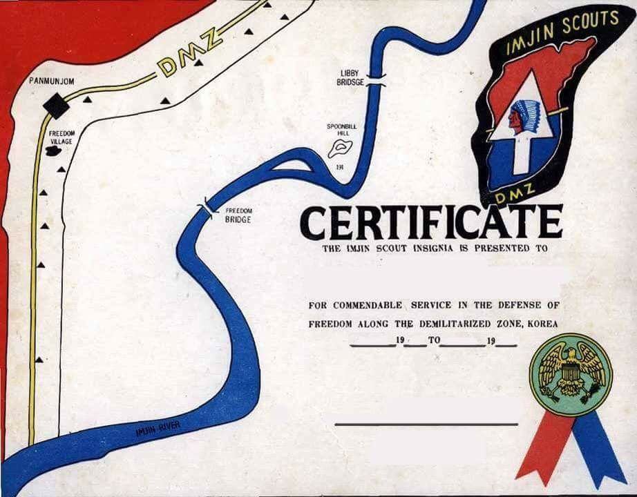 Korean DMZ Vets - The Imjin Scout Award was a local award... | Facebook