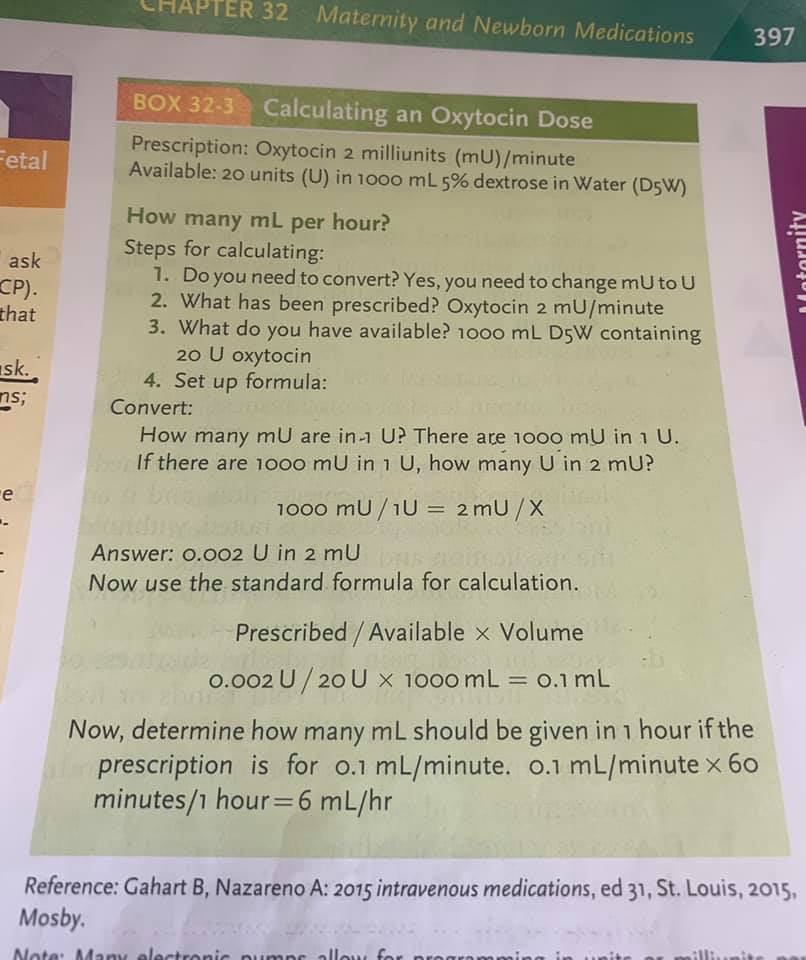 TuNclex - Calculating an oxytocin dose .... nclex question...