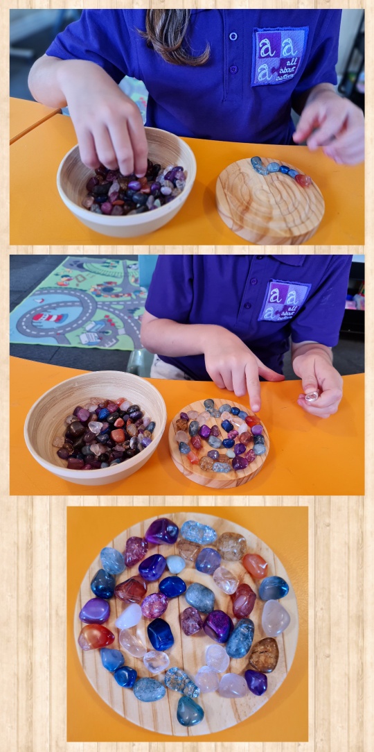 Our finger labyrinth and gem stones are... - All About Autism