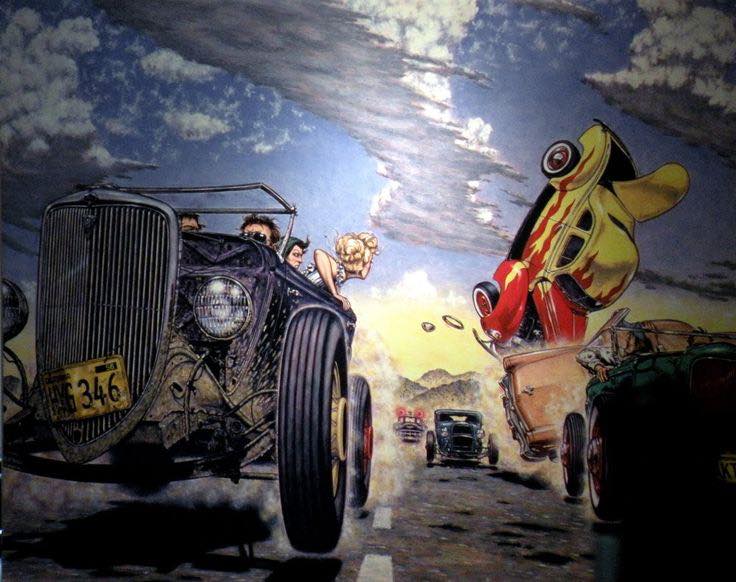 Robert Williams' Hot Rod Race painting