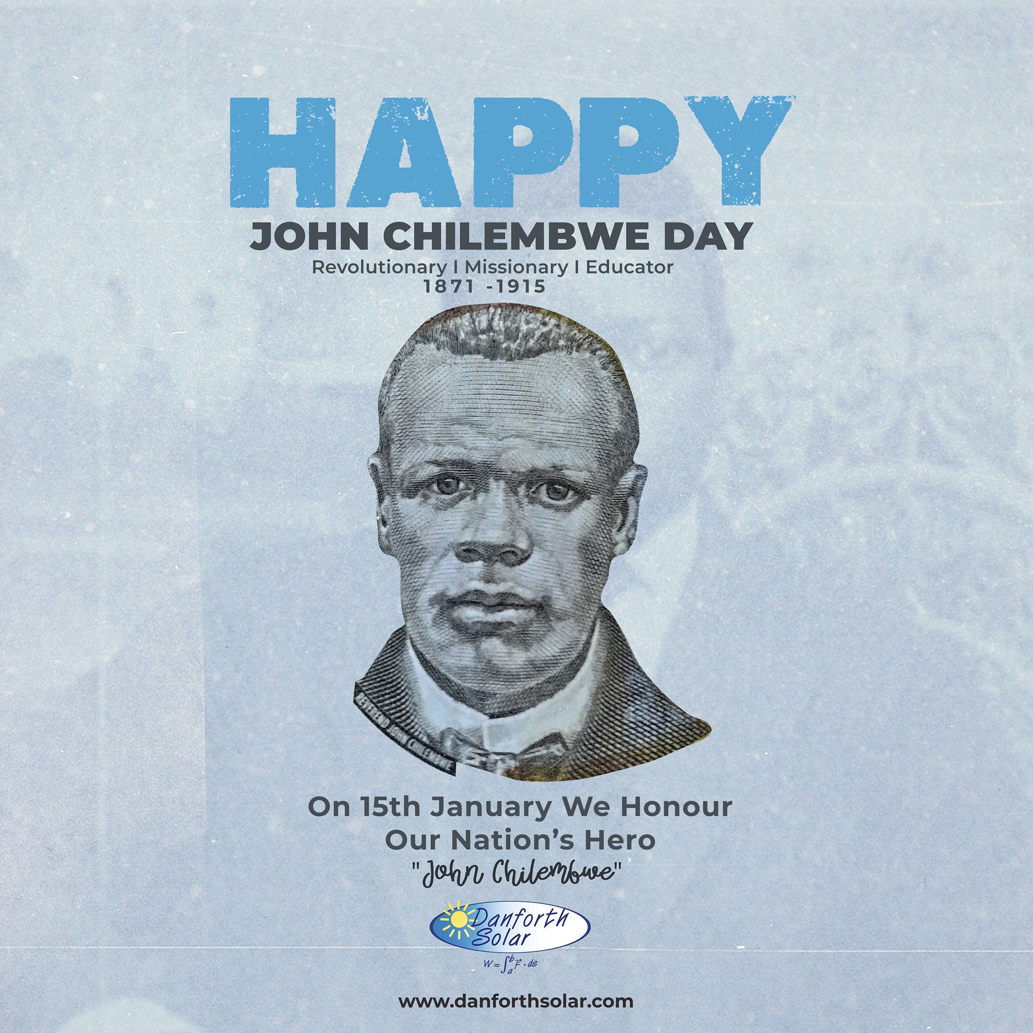 Danforth Solar - Happy John Chilembwe Day 🇲🇼 Success is...