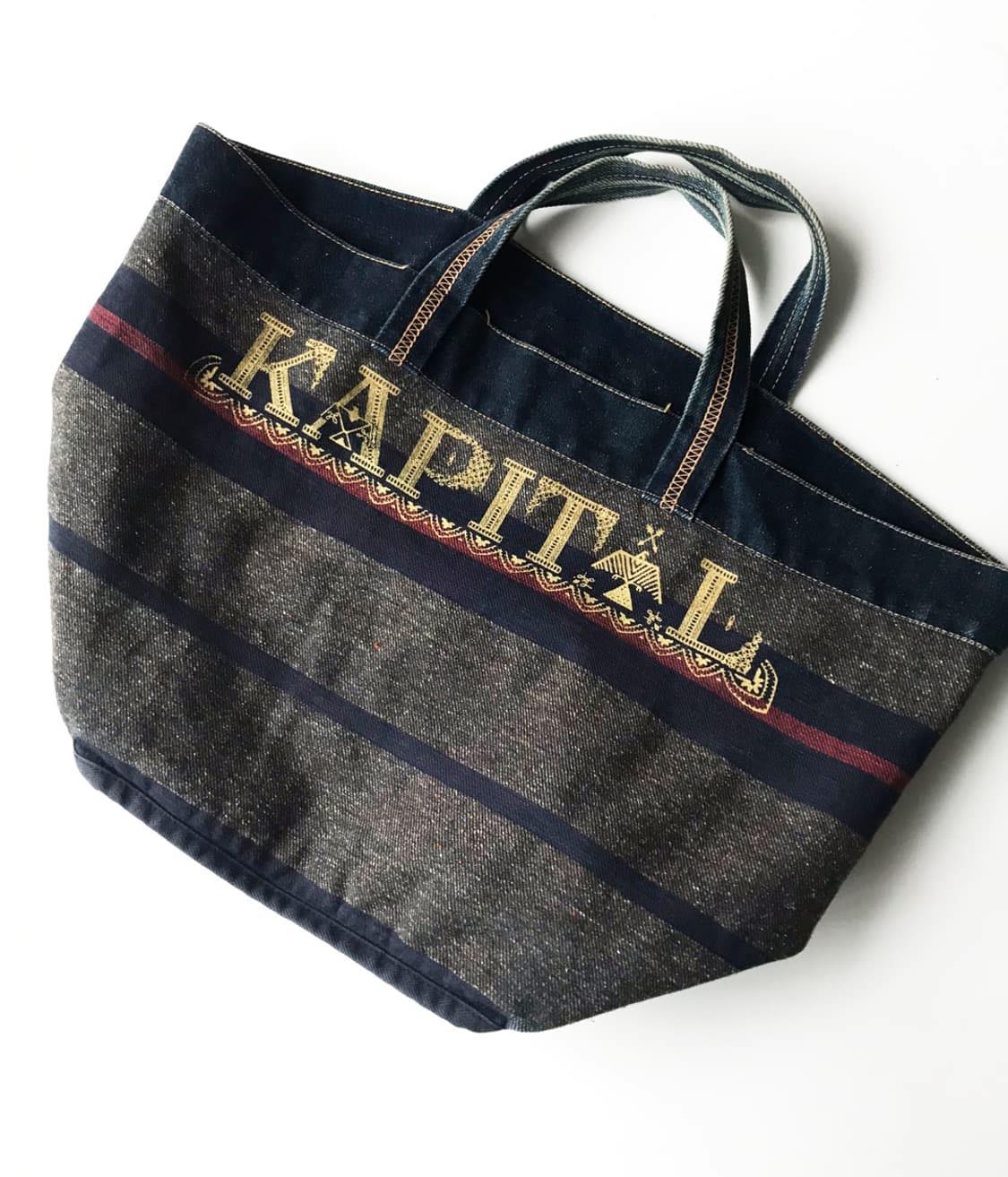 KAPITAL 12oz Magpie Medicine BAG ( L ) [ EK-1890XB ] [ Dark Indigo