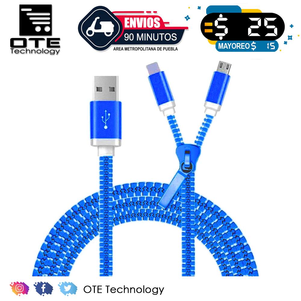 OTE - CABLE 2 EN 1 LIGHTNING/V8 Menudeo: $25 Mayoreo: $15 Sigue este ...