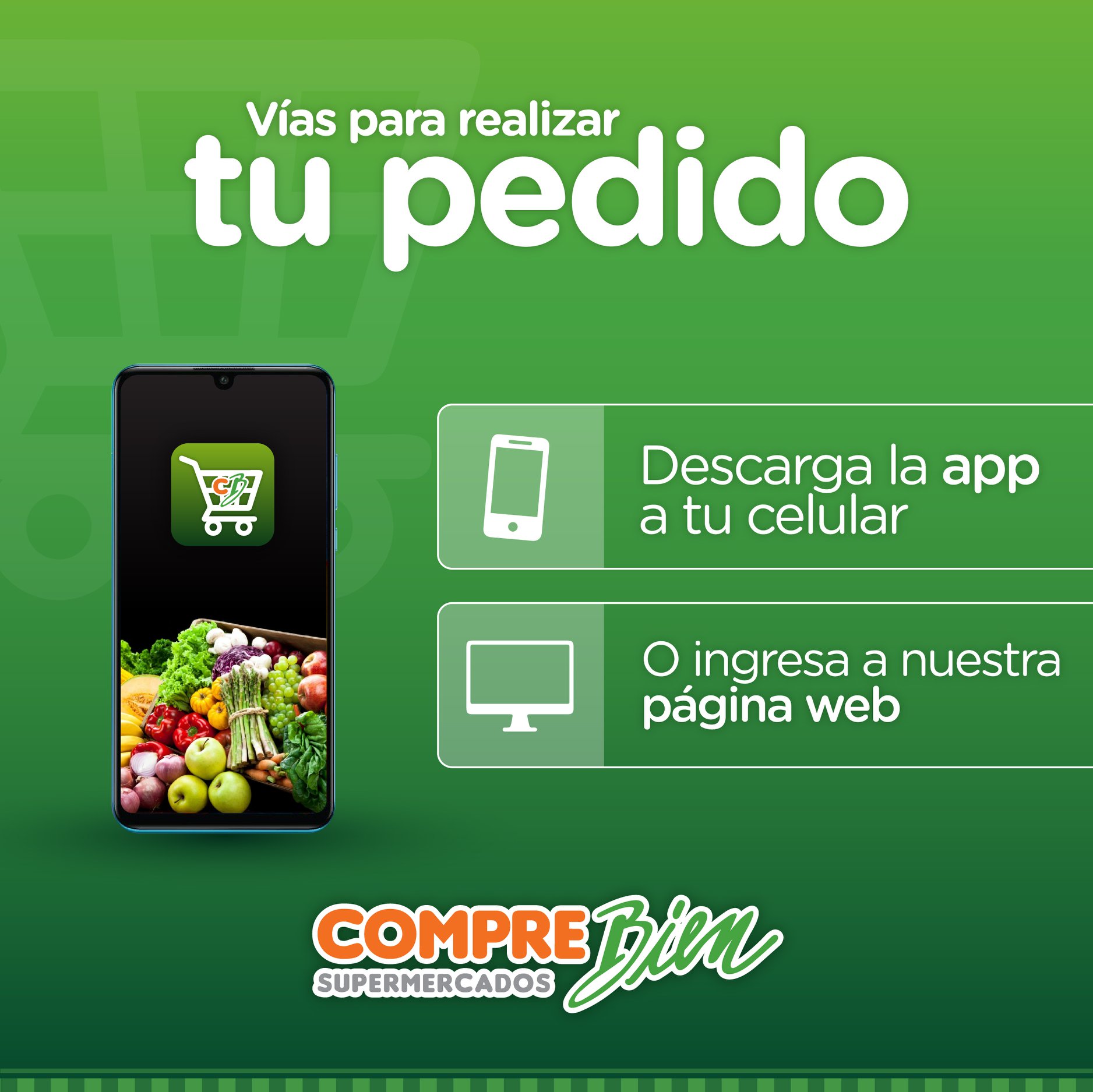 📲 Haz tus pedidos en línea y... - Supermercados Compre Bien | Facebook