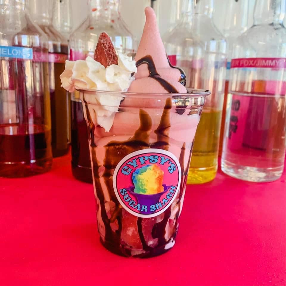 Strawberry Dole Whip!! 🍓 • Try it Swirled with Vanilla Soft Serve