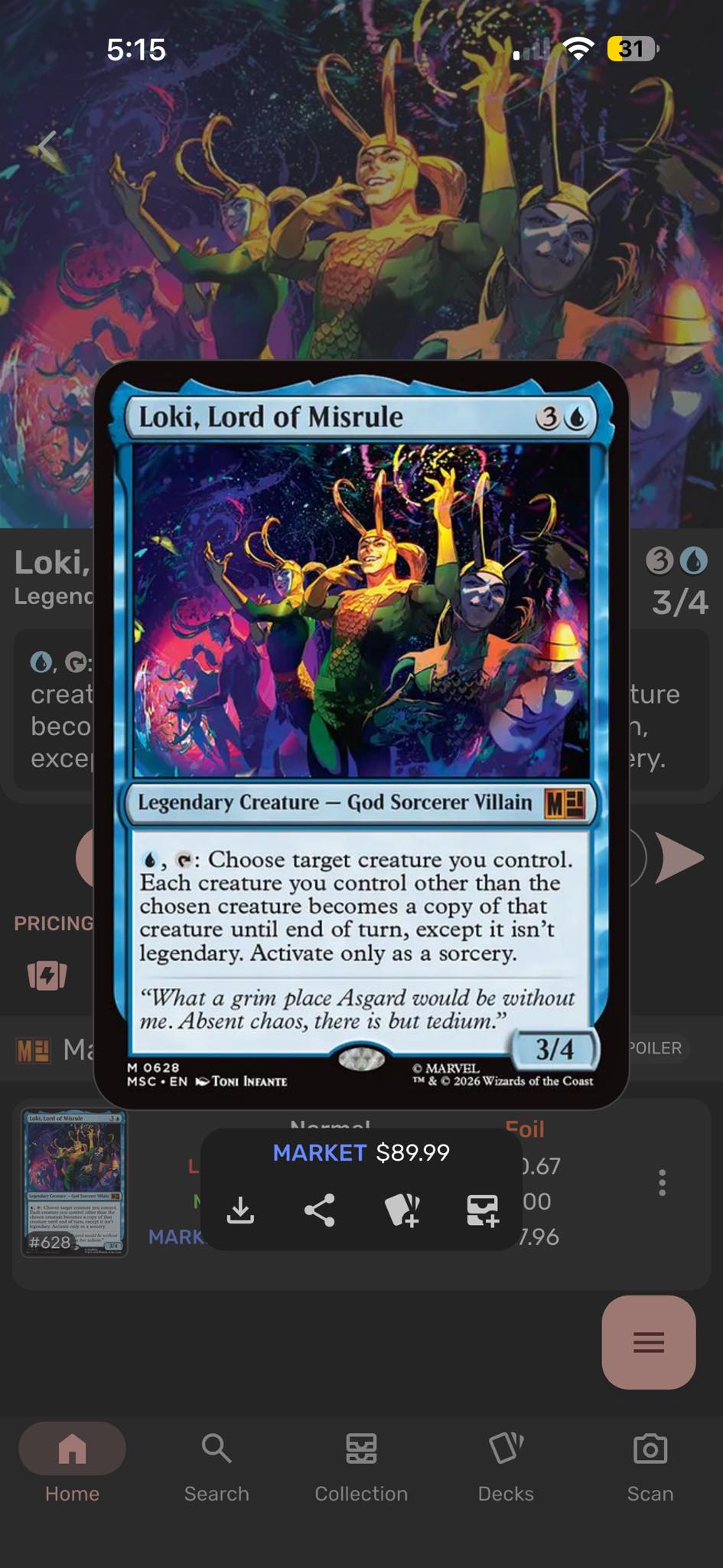 Loki Lord of Misrule combos in Magic: The Gathering