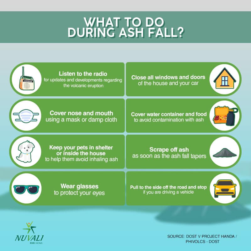 Nuvali - As the ash fall continues, please be reminded...