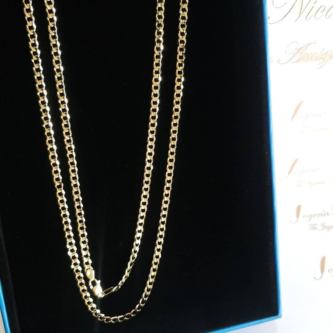 Cadena De Oro Blanco De 9k Martillada – Collar De 16 A 24 Pulgadas, Estilo Traza
