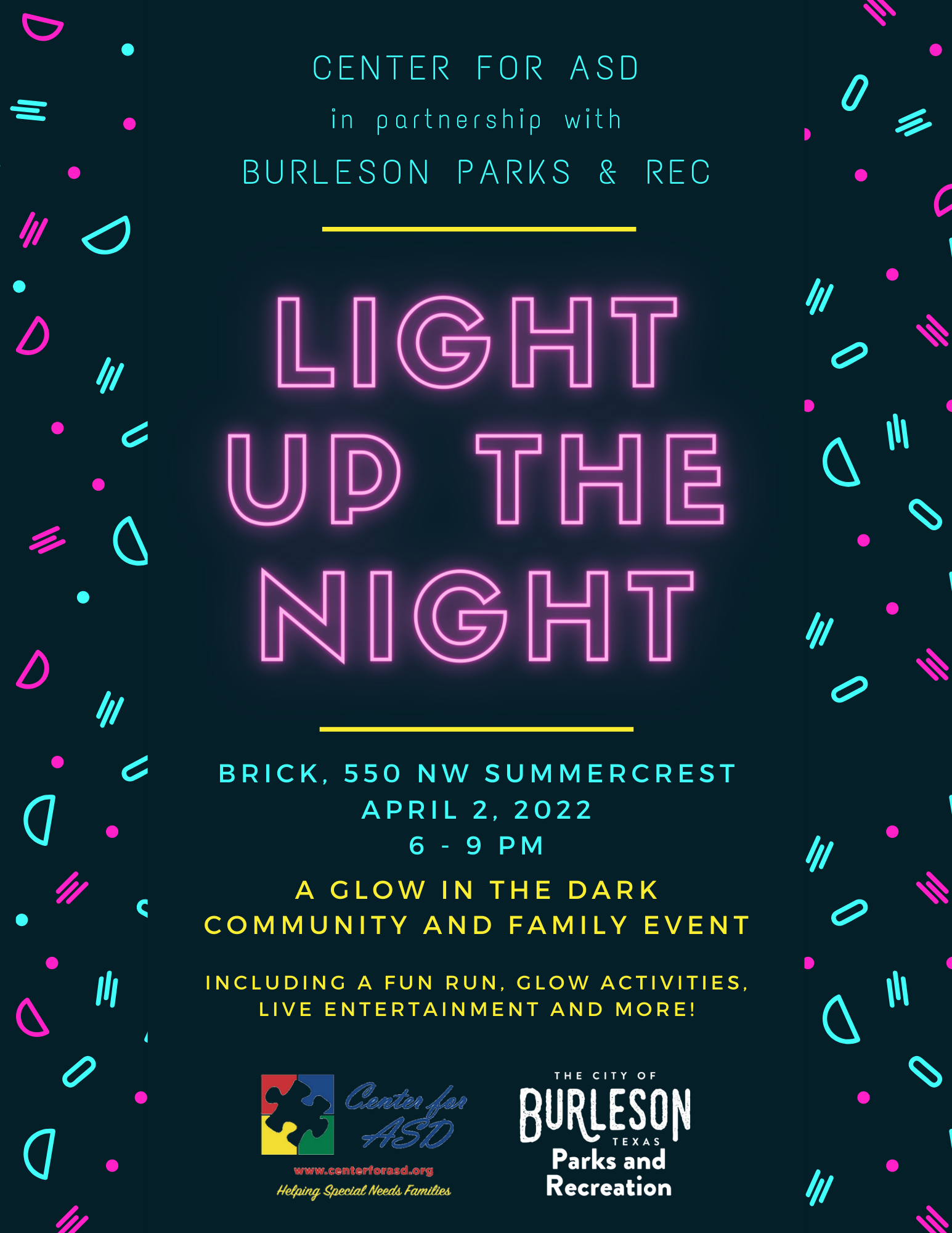 Join the Center for ASD in... - Burleson Parks and Recreation | Facebook