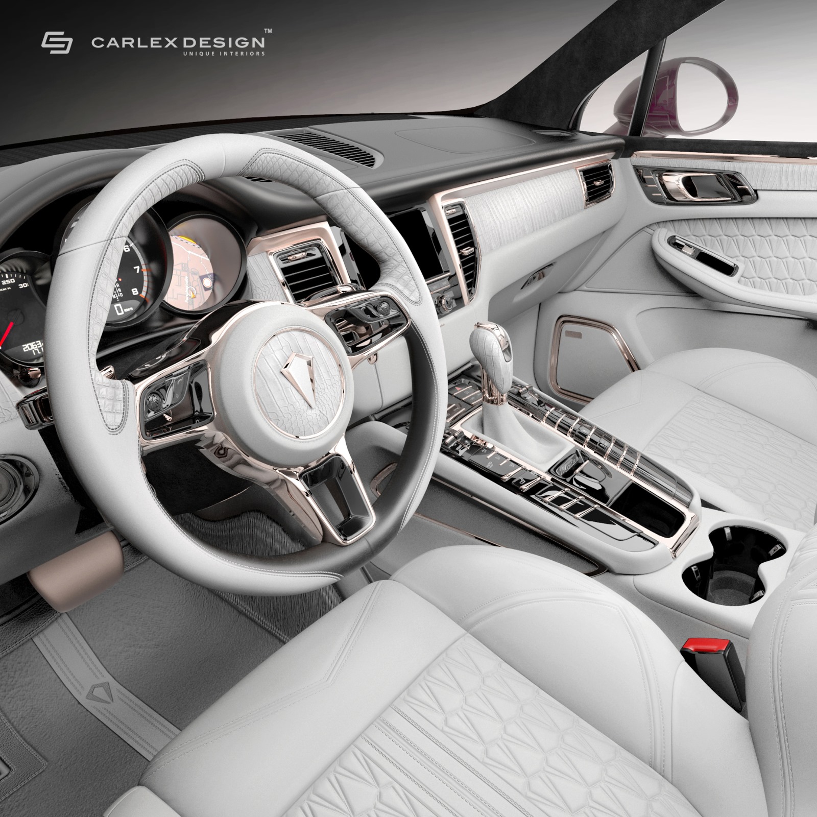 Carlex Design - A luxury white Glamour upholstery inside...