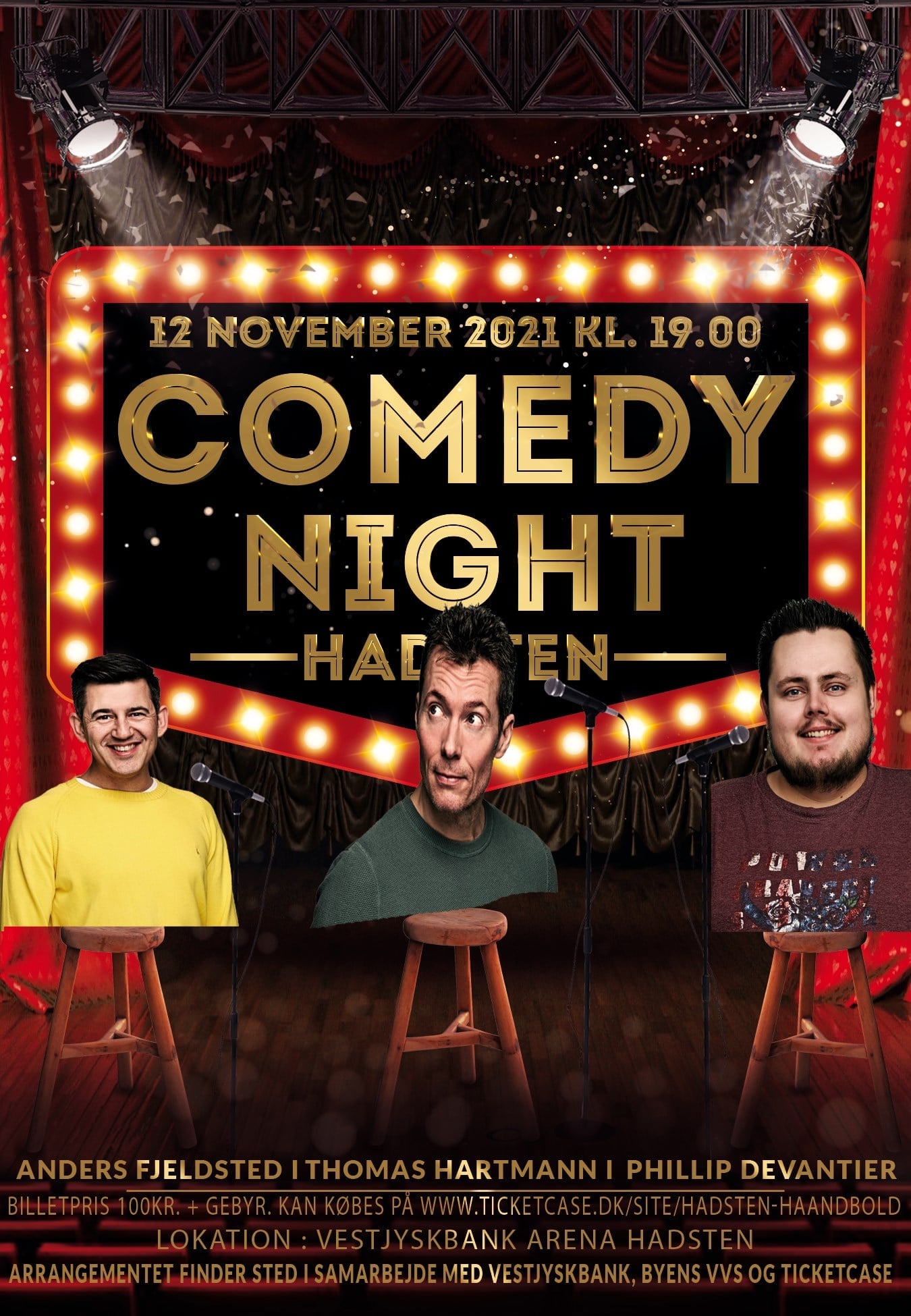 🟠🟠 STAND-UP TIL KUN 100 KR 🔵🔵 Fredag... - Hadsten Håndbold | Facebook