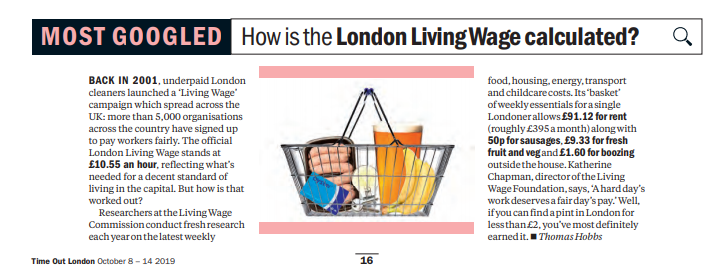Living Wage Uk Did You Get A Copy Of Time Out London Facebook
