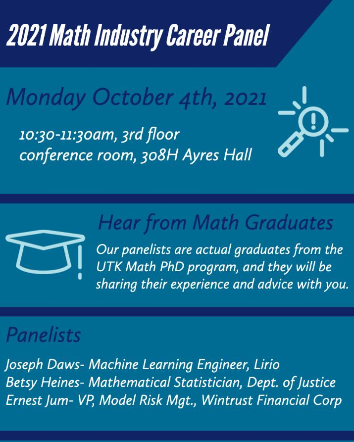 Mark your calendars for our Math Industry Career Panel on October 4th ...