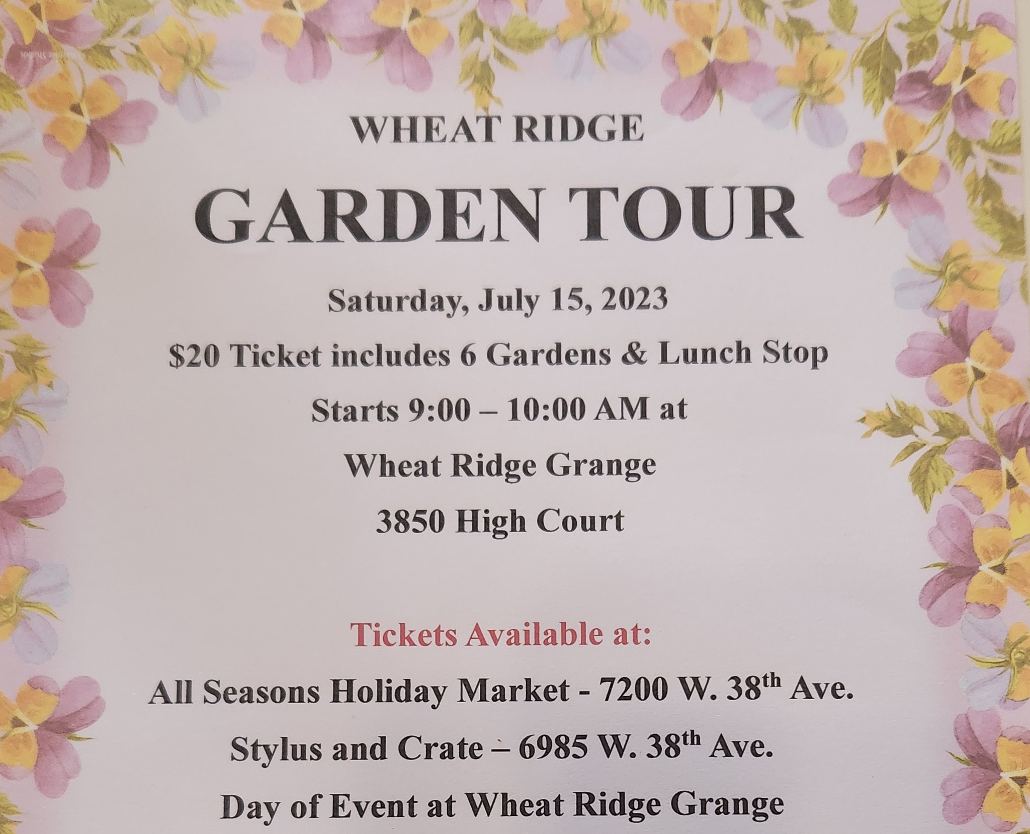 Wheat Ridge Garden Tour