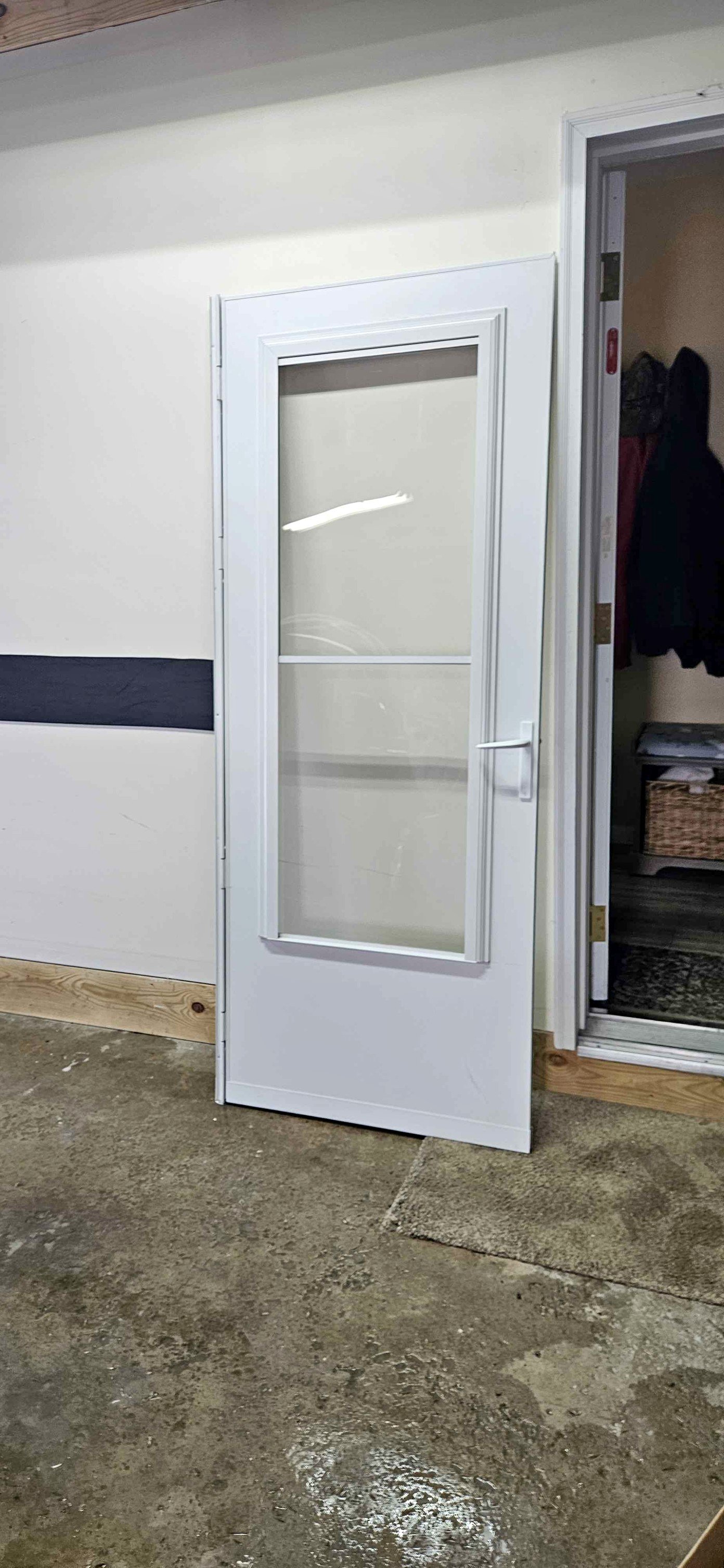 Larson storm door with pull down screen. 32x80 - Medicine Cabinets