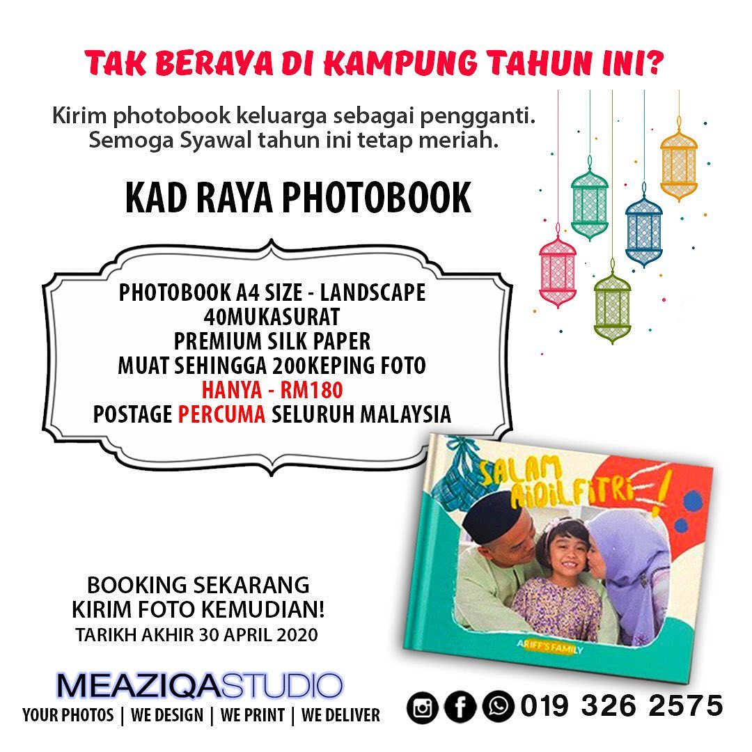 Meaziqa Studio - ** KAD RAYA PHOTOBOOK ** Raya tahun ni... | Facebook