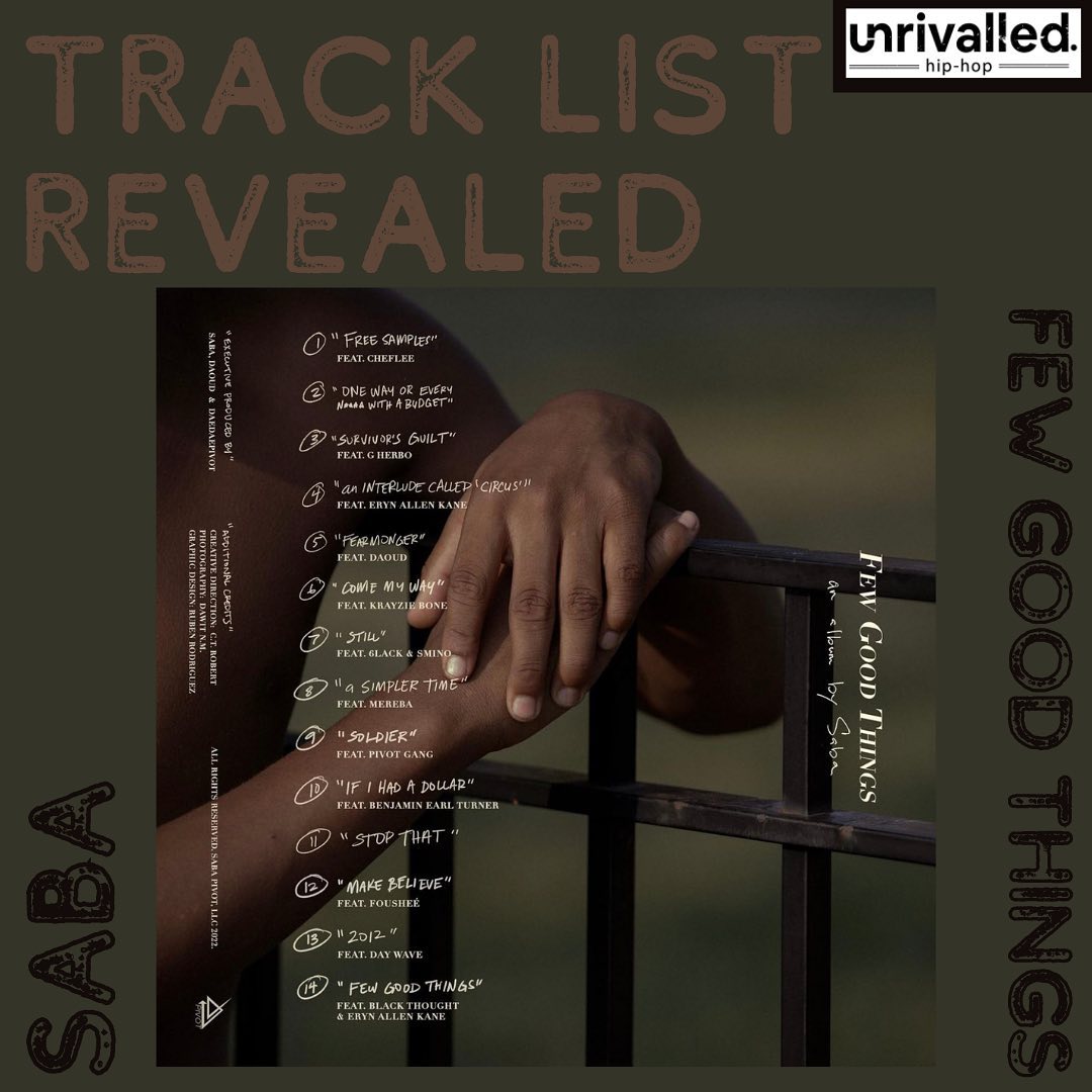 unrivalled.hip-hop - Saba has revealed the track list for his upcoming ...