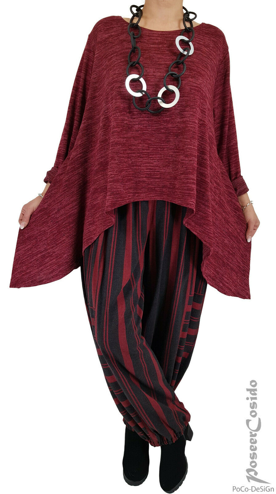 Myo-Designer-Lagenlook Jersey-Binde-Cacheur Morbido Snellisce i Fianchi