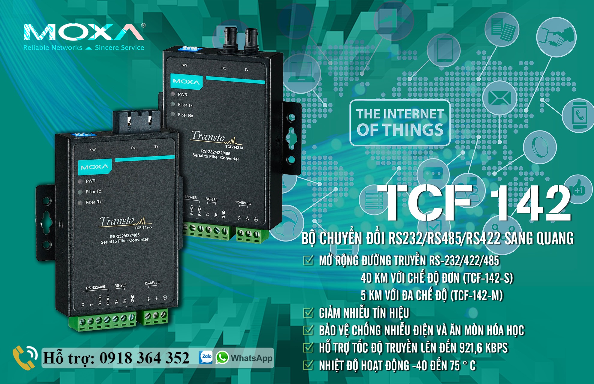 Thiết Bị Mạng Công Nghiệp - 💯🎯 TCF 142 - Bộ chuyển đổi rs232/rs485 ...