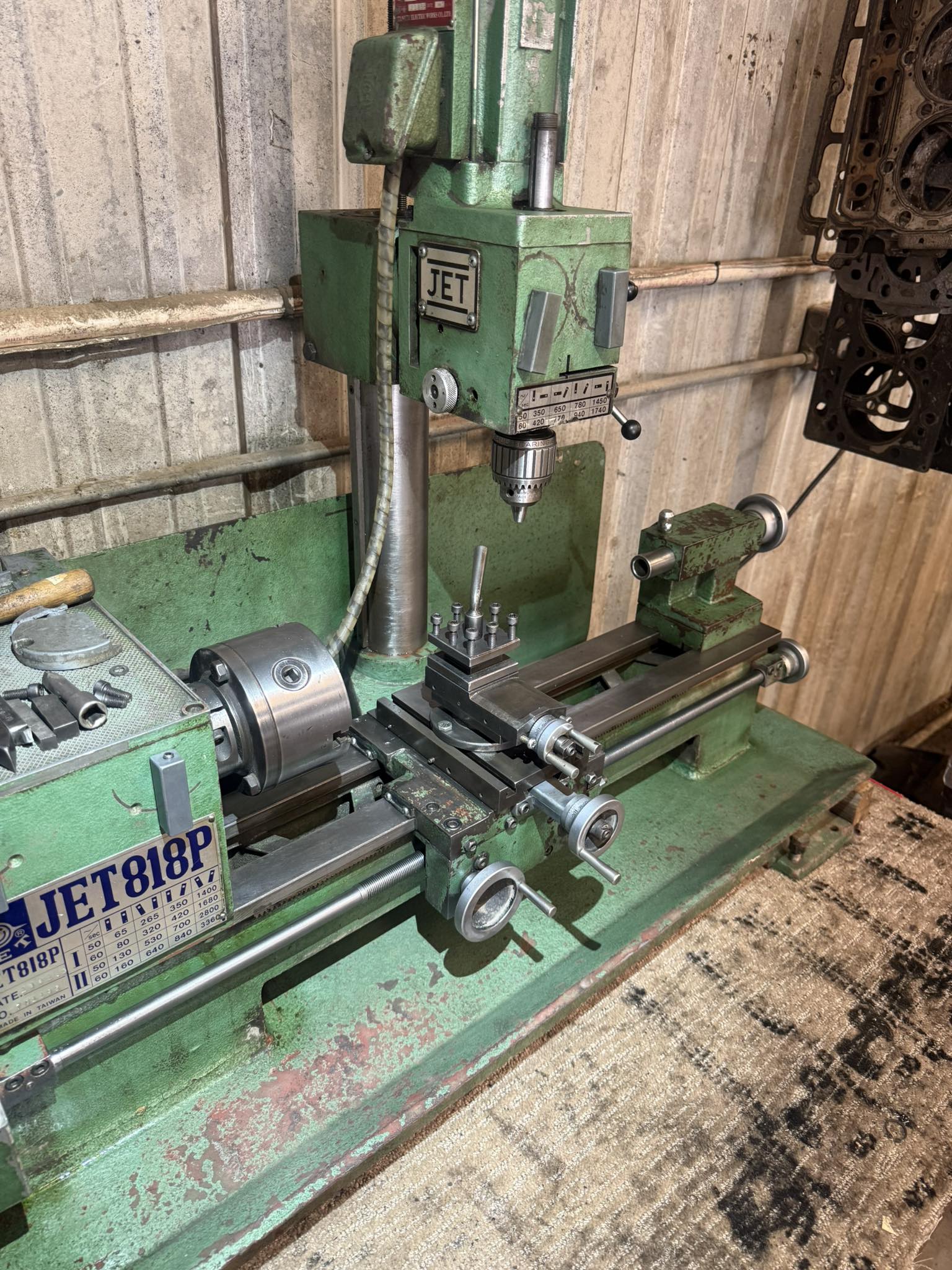 Where to find parts for 1981 JET 818P mini lathe/mill combo