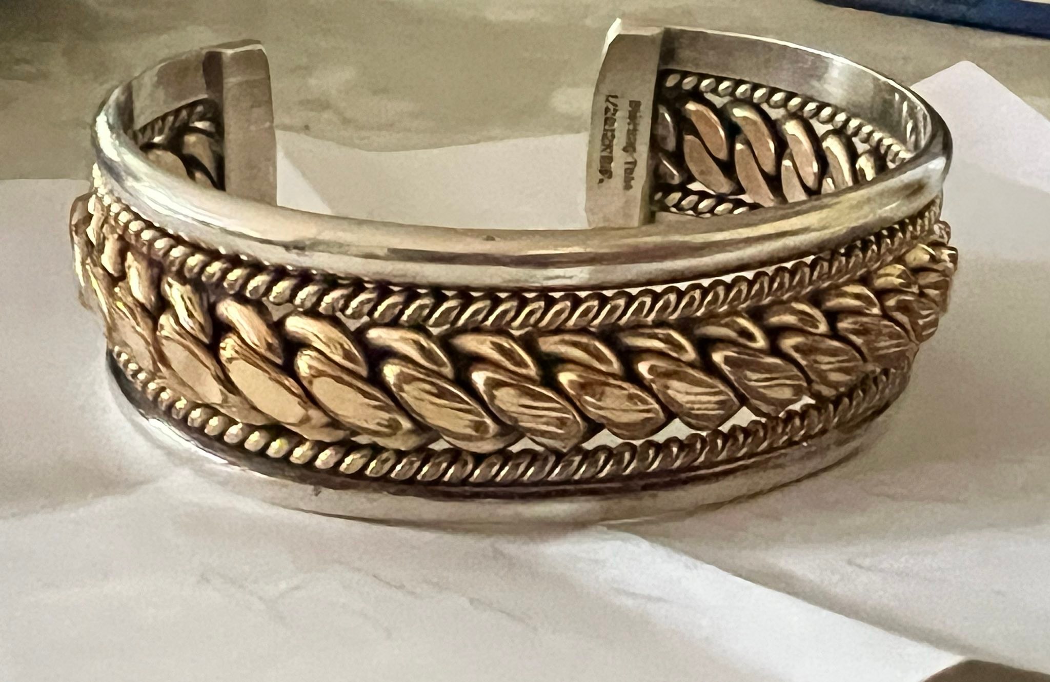 What is the value of a Tahe sterling and 12k gold fill bracelet?