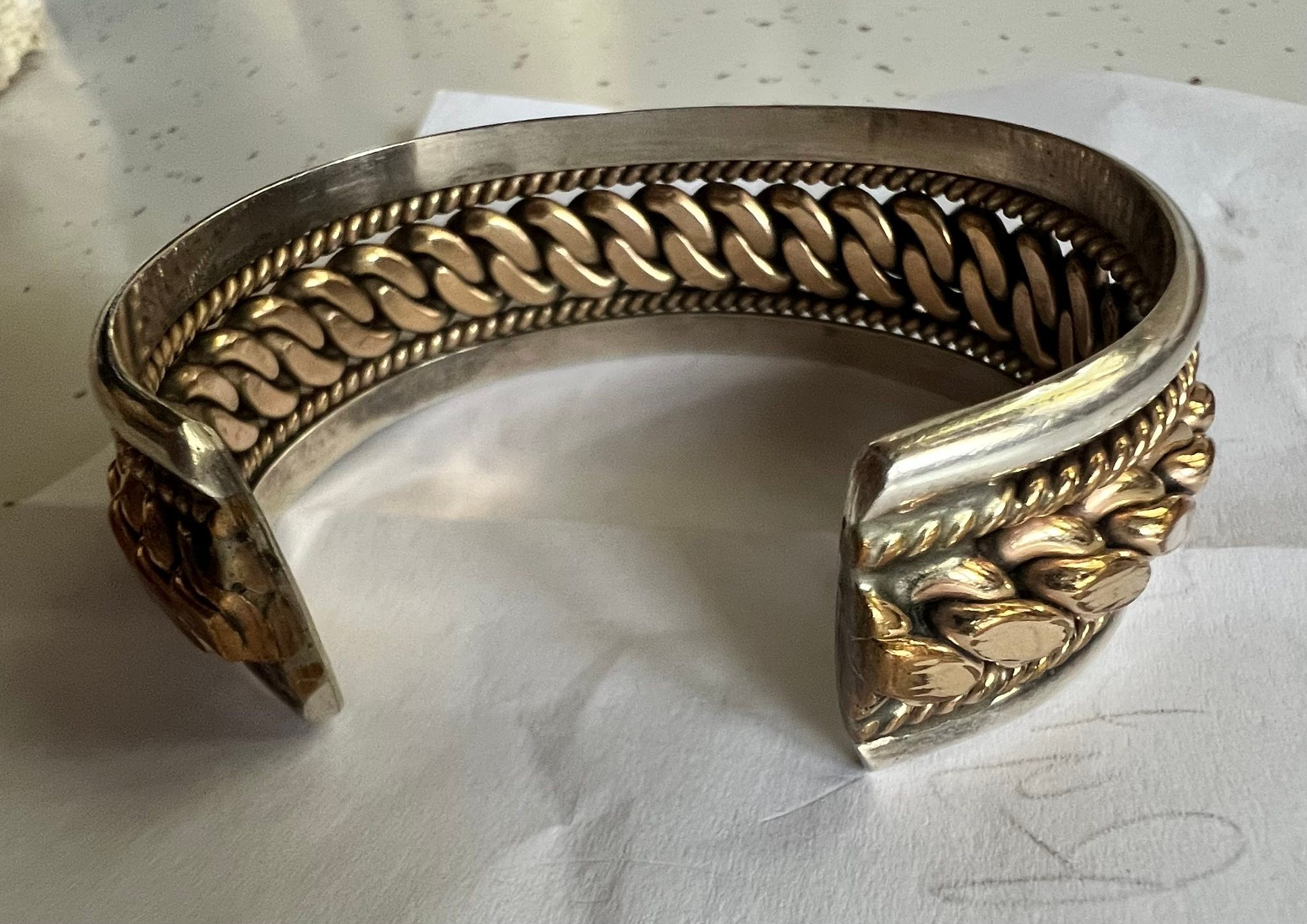 What is the value of a Tahe sterling and 12k gold fill bracelet?