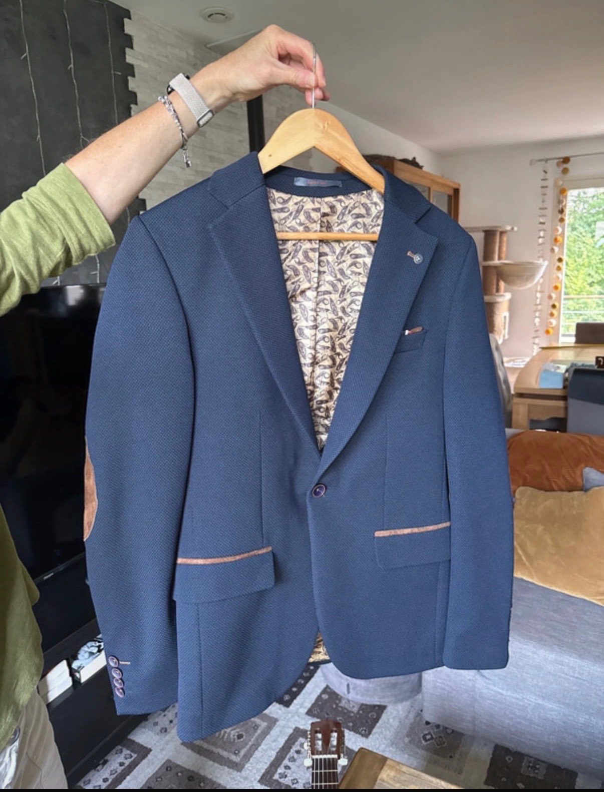 Blazer Fille 2026 – Manches Longues, Col à Revers, Poche Intérieure, Style Décontracté Chic Ouvert Devant