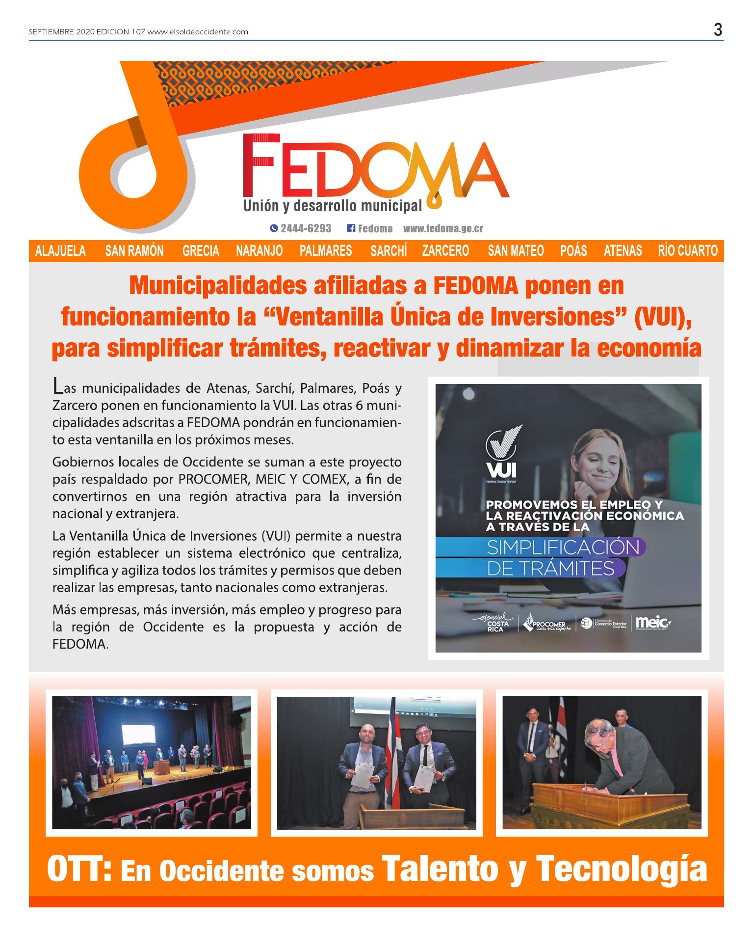Fedoma - La implementación de la VUI en los cantones de...