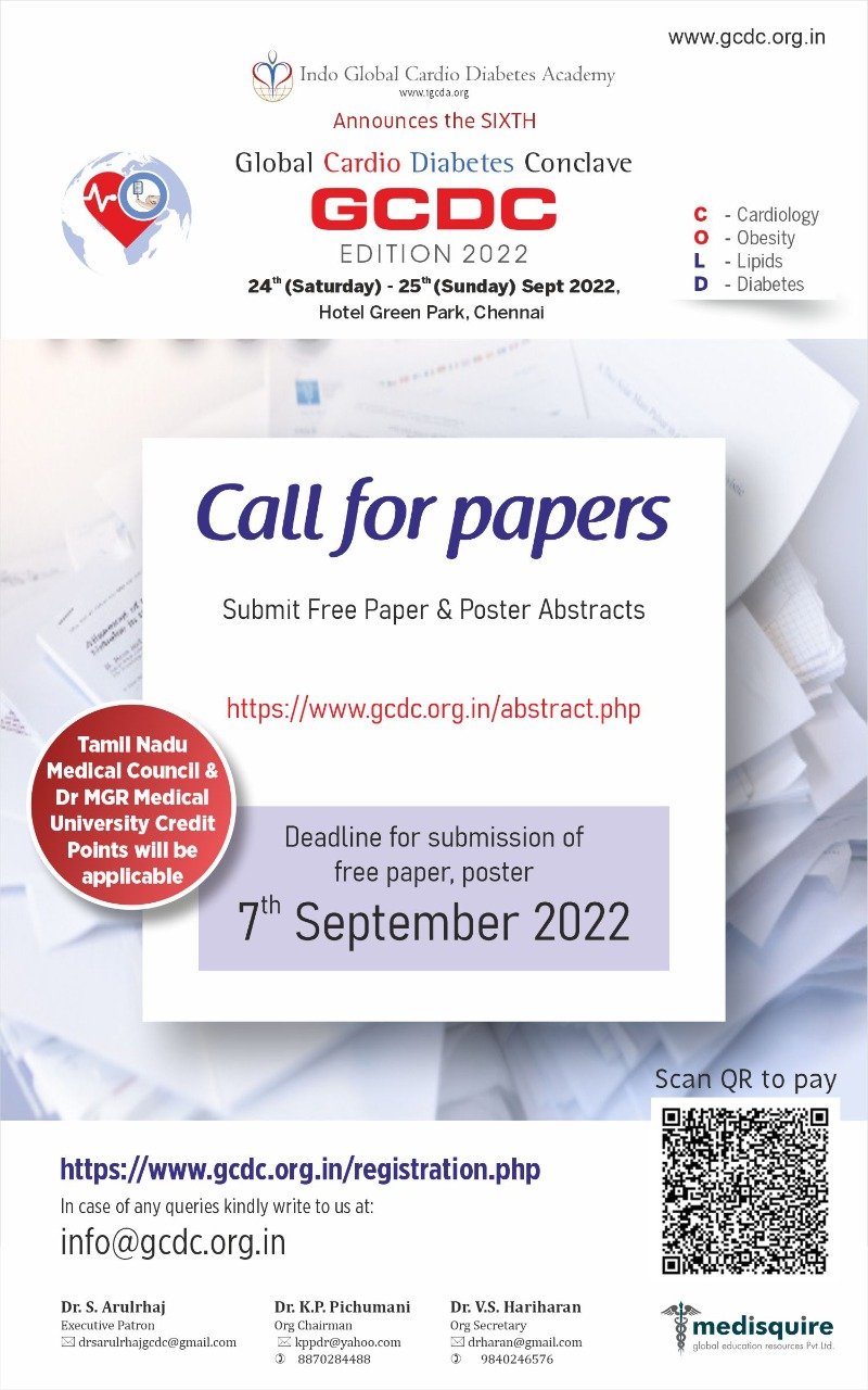#GCDC 2022 Abstract... - Global Cardio Diabetes Conclave | Facebook