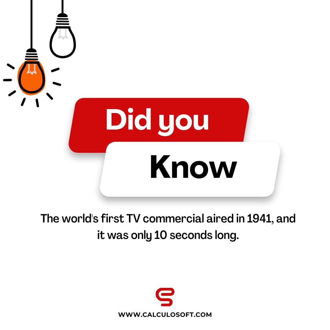 CalculoSoft - 📺 Flashback to 1941: The world's first TV... | Facebook