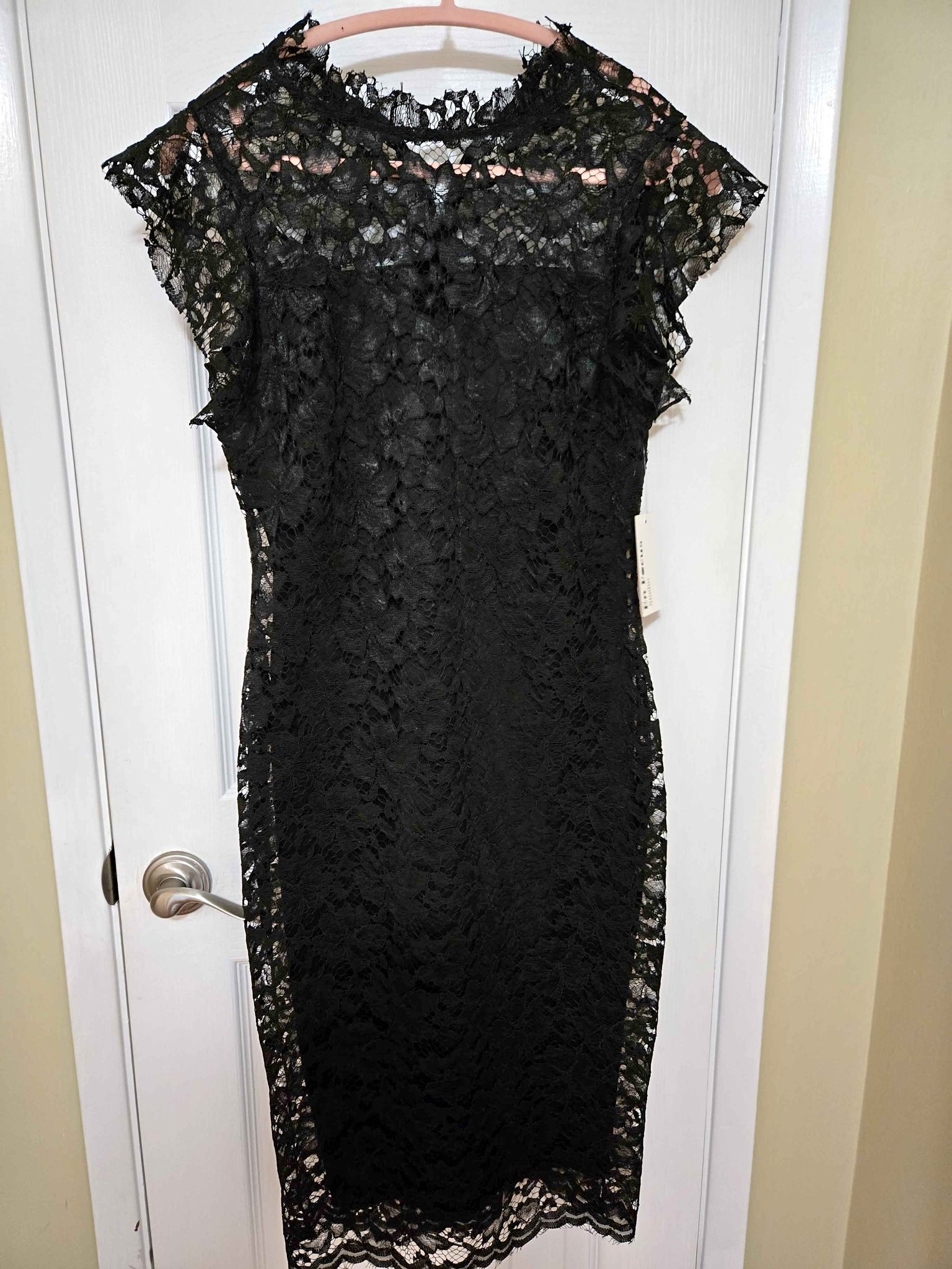 long sleeve off shoulder dress Off-Shoulder Detachable Sleeves Lace A-Line Wedding Custom Color / US 4 Size:UK 12 | US 8 | L Only Satin Slip Mini Available Colors Long Sleeves Sheath Dress