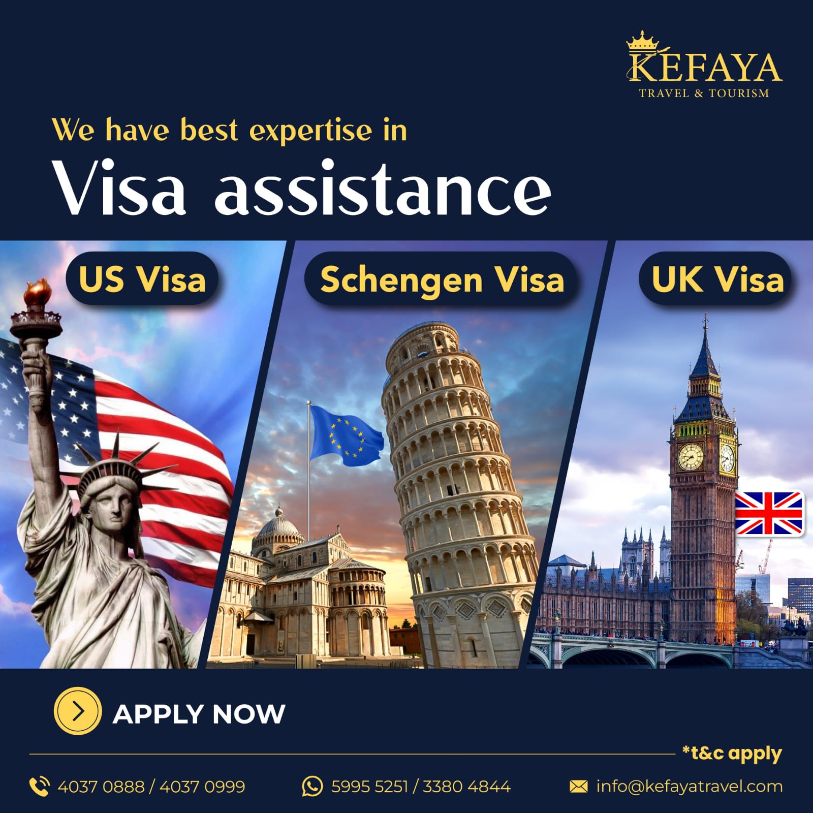 Kefaya_Travel - دائماً هنا لتقديم المساعدة! 🤝🌍🛂 لدينا...