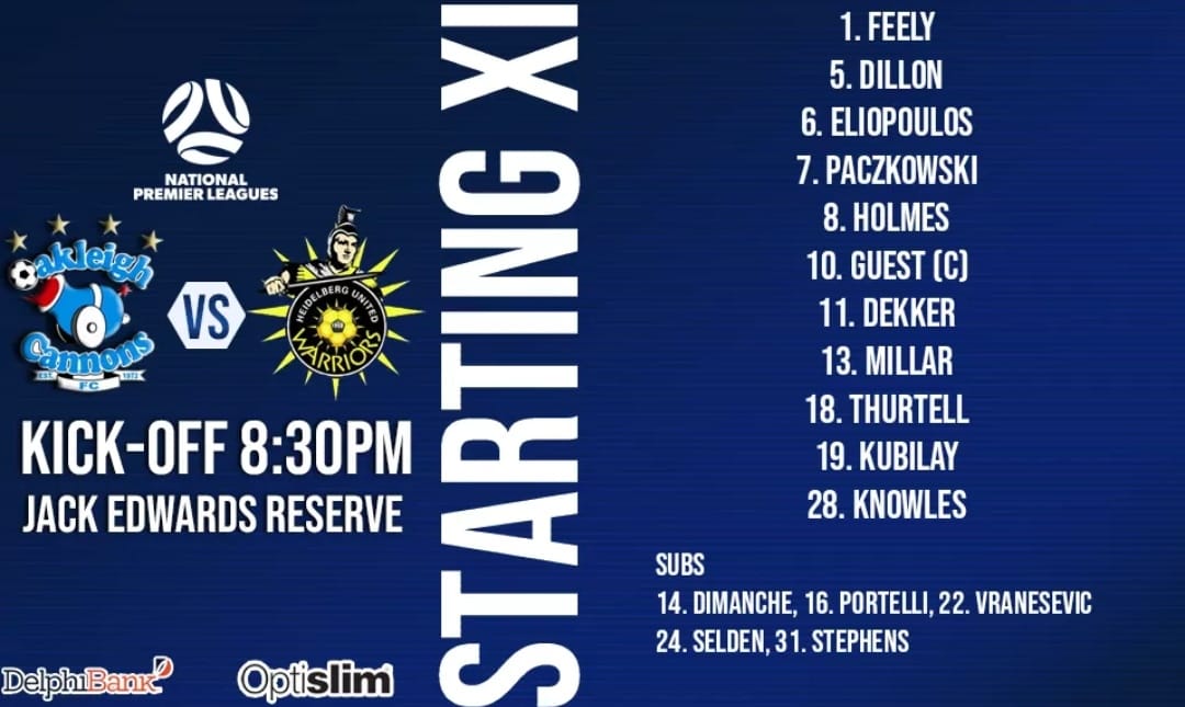 The team is in! Ryan Paczkowski... - Oakleigh Cannons FC | Facebook