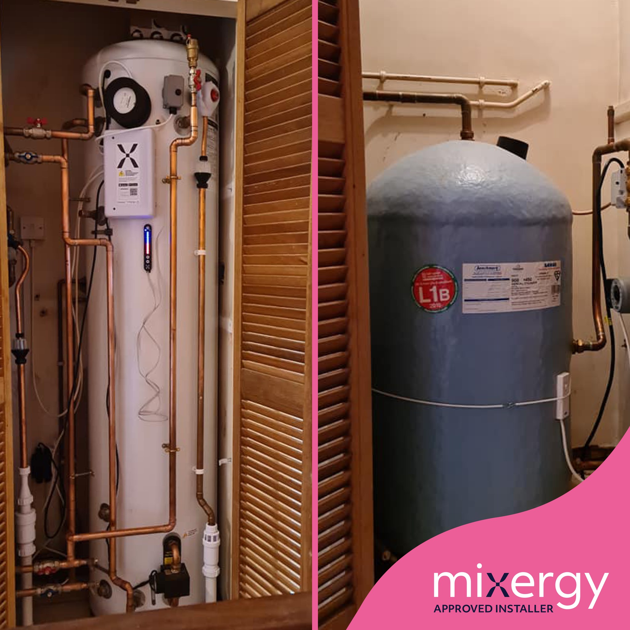 Mixergy Ltd - A brilliant install of our 210L Slimline cylinder by one ...